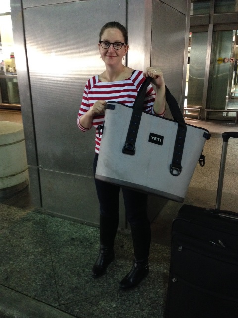 The Yeti and me headed to Australia, March 2015.